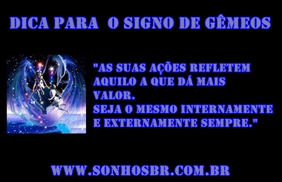 Dica para  o signo de Gêmeos